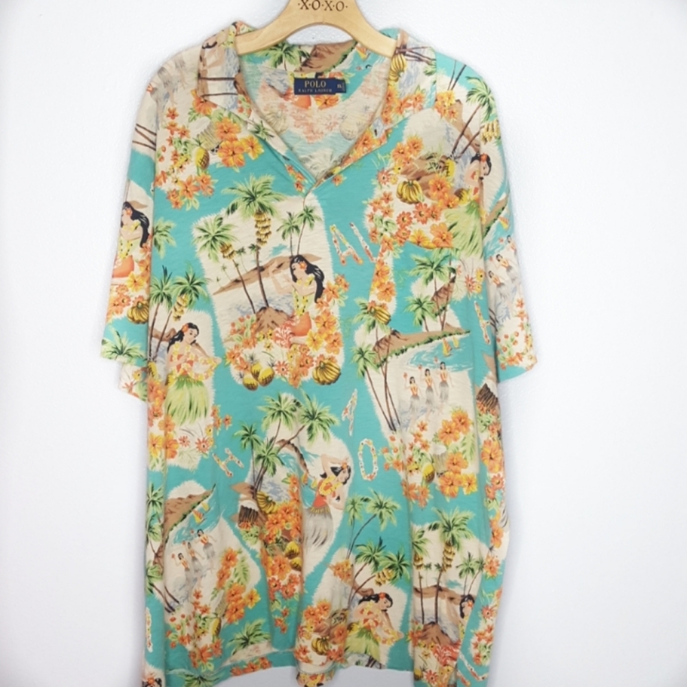 Polo Ralph Lauren Hawaiian print shirt | size XXL